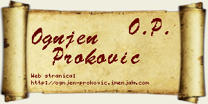 Ognjen Proković vizit kartica